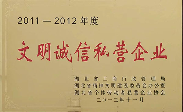 2011-2012文明诚信私营企业